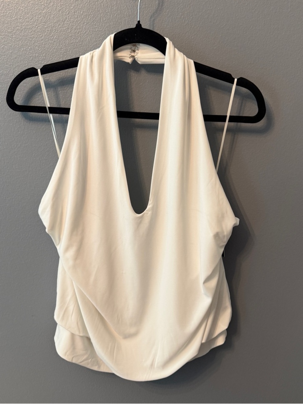Express Sexy White Plunging Halter size S
